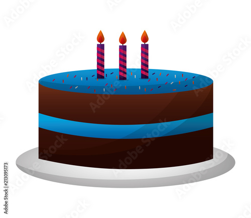 sweet cake with candles