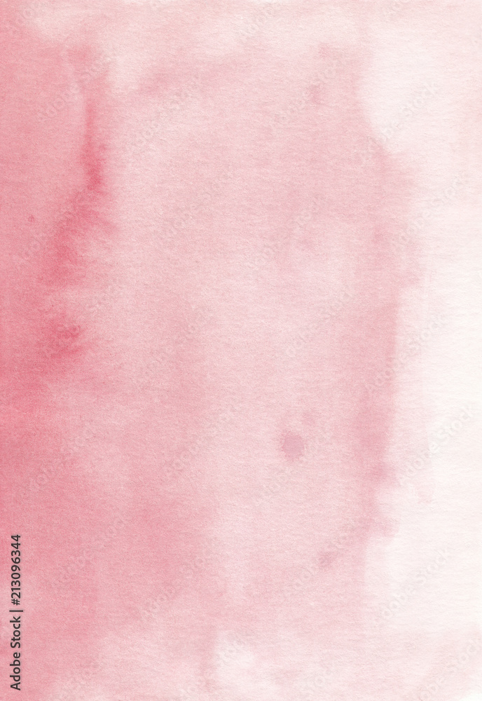 Pink watercolor stains. Aquarelle abstraction. Watercolor background