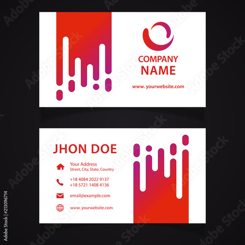 Presentation Card Red and Purple Liquid 