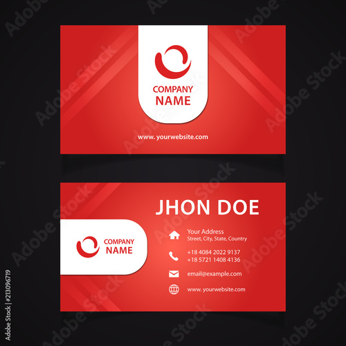 Presentation Card Red and Light Stripes