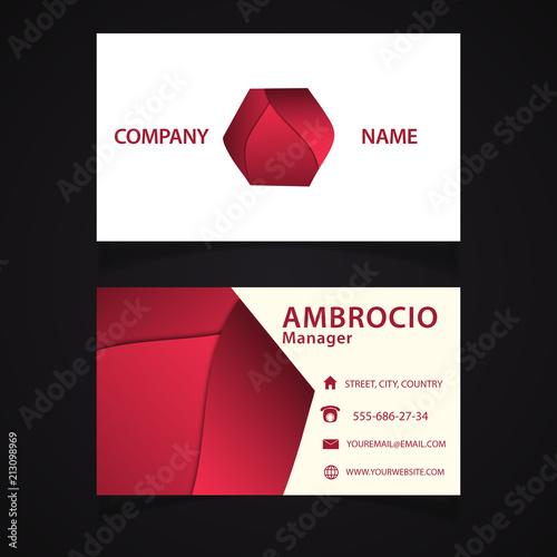 Presentation Card Red Inverted Figure
