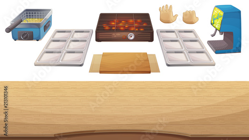 Utensils for cooking game
