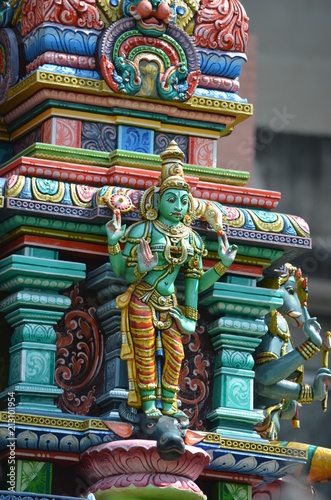 color temple Sri Mariamman thailand bangkok hinduism religion india sculpture gods © Сергей Кошевой