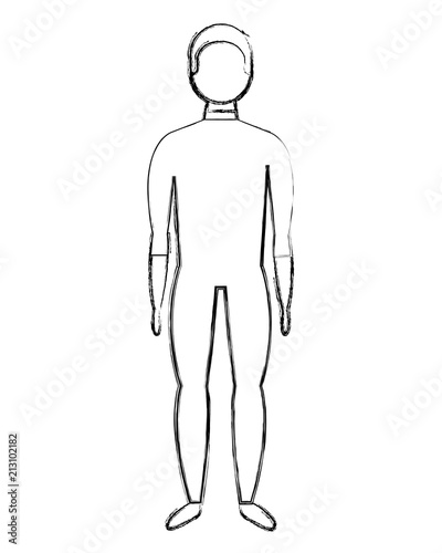 male figure character in short swimsuit