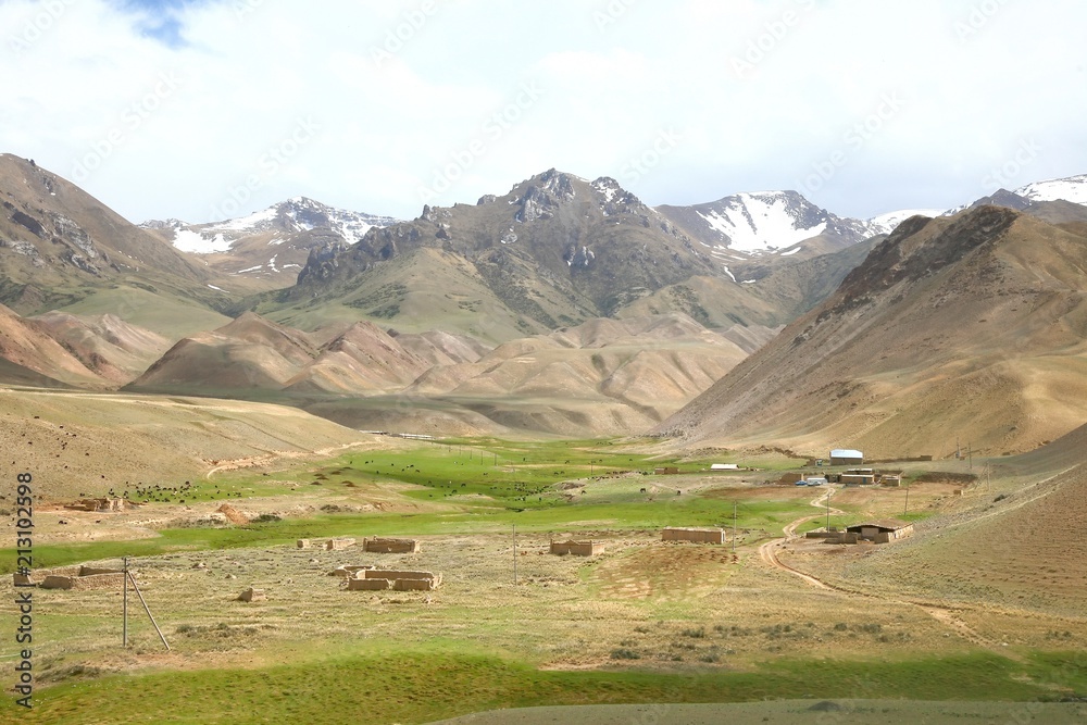 The route of beautiful scenic from Bishkek to Naryn city of Kyrgyzstan The route of beautiful scenic from Bishkek to Naryn city of Kyrgyzstan