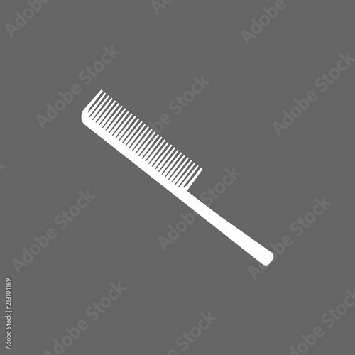 Comb icon. Vector illustration, flat design.