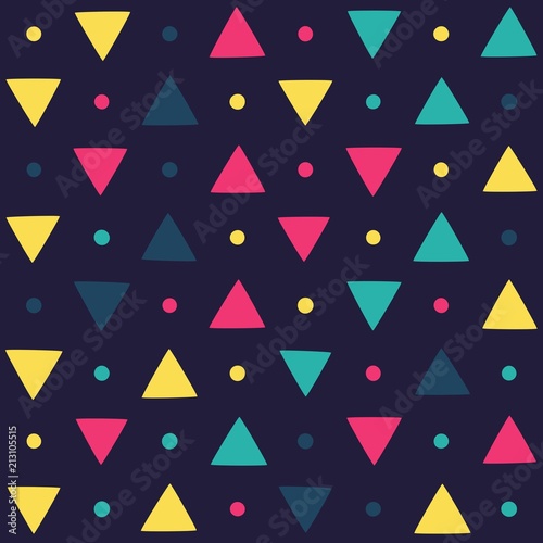 Seamless pattern with triangles