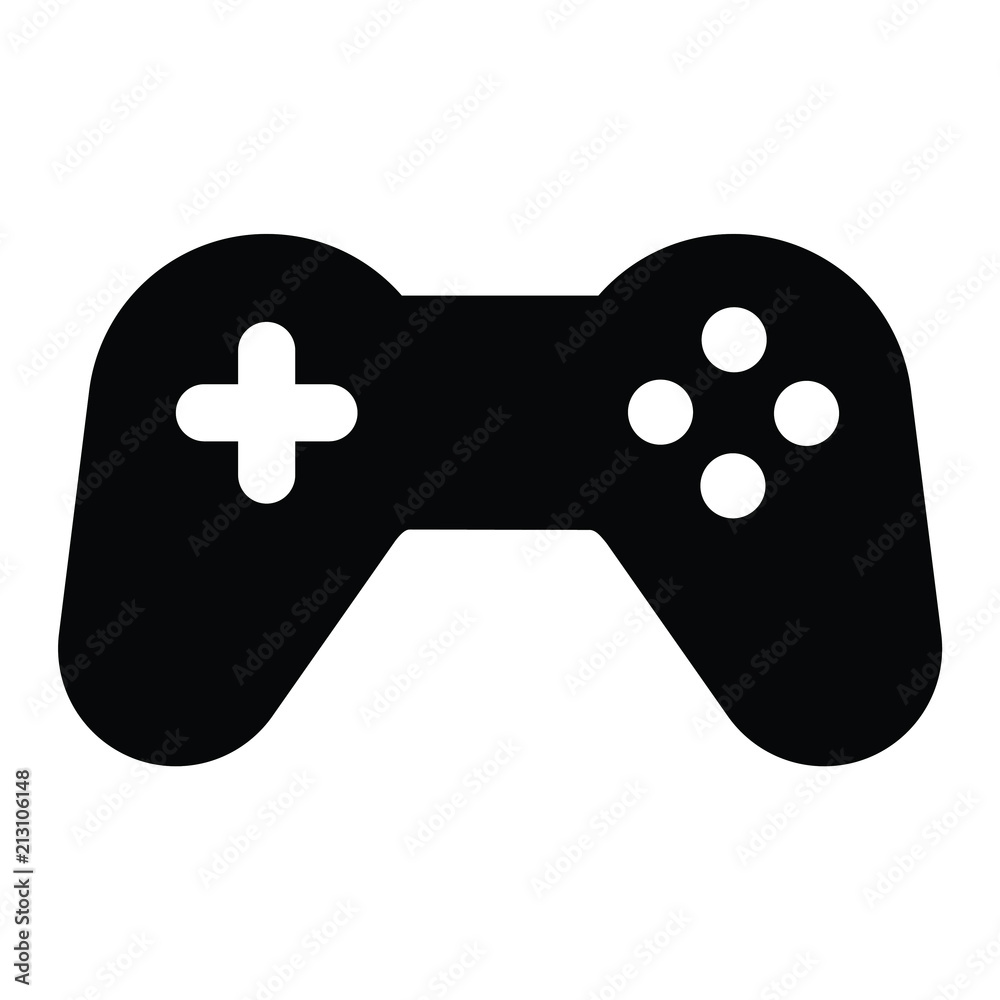 A black and white silhouette of a retro console controller A black and white silhouette of a retro console controller
