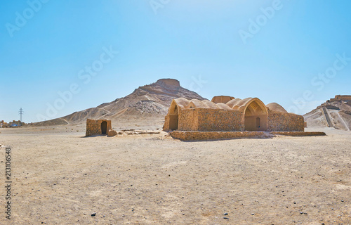 Ancient architecture of Zoroastrians, Yazd, Iran photo