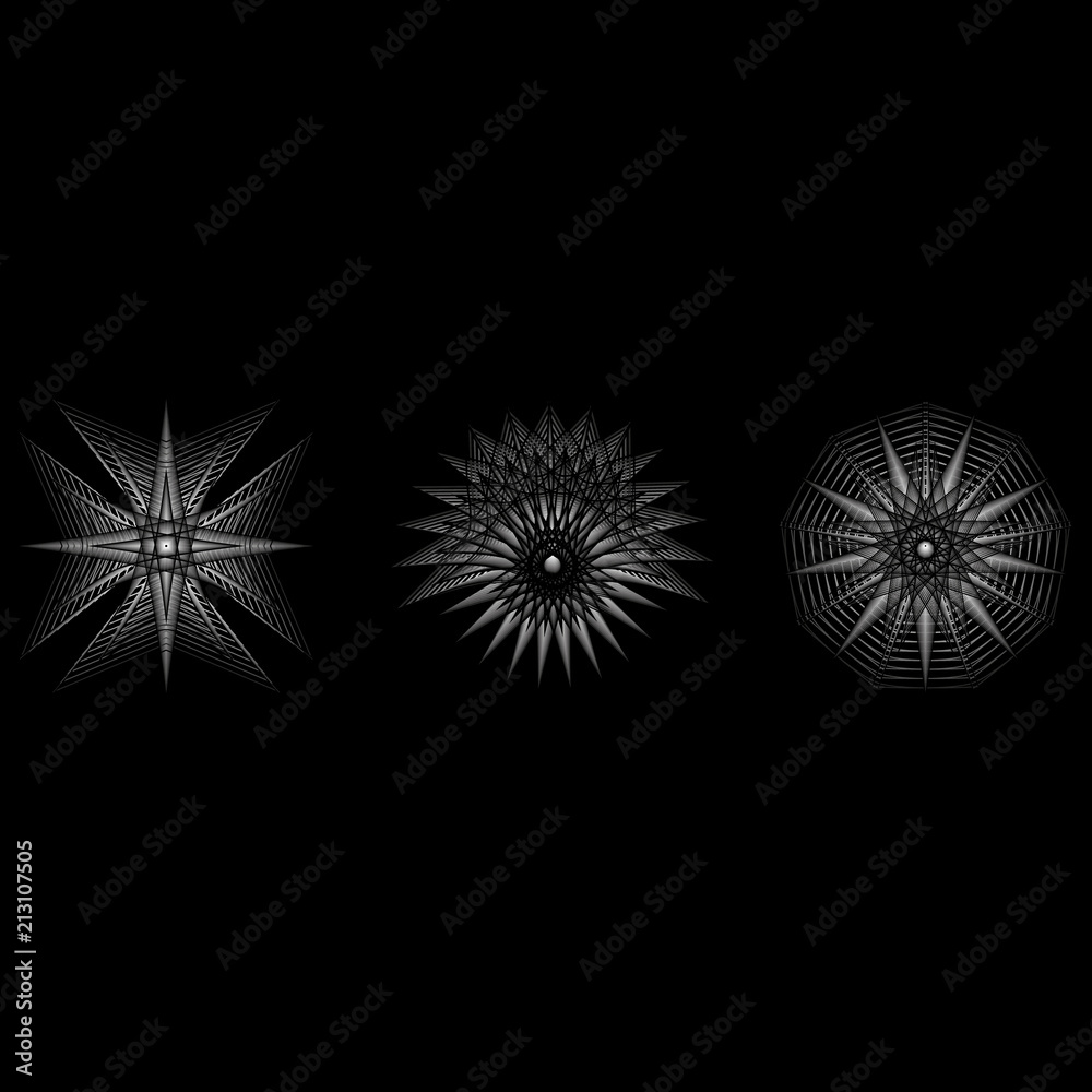 Fototapeta premium The cosmic object is a geometric fractal
