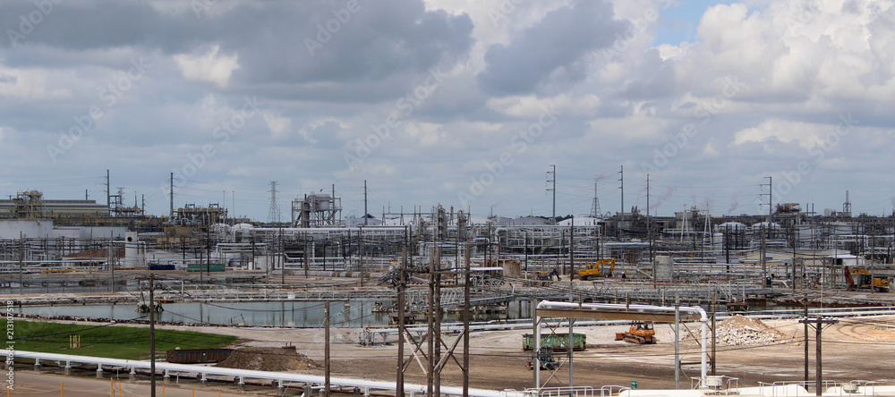 Construction at Chemical Plant with No People Construction at Chemical Plant with No People