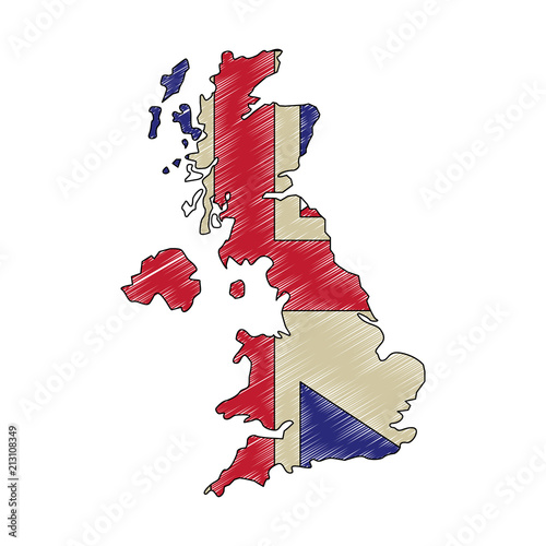 map great britain isolated icon