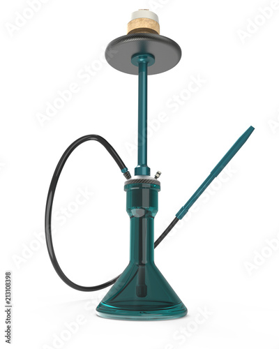 3d render of hookah isolated on white background