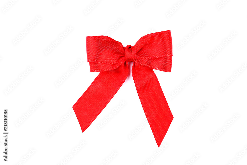 Red bow isolated on white background Red bow isolated on white background