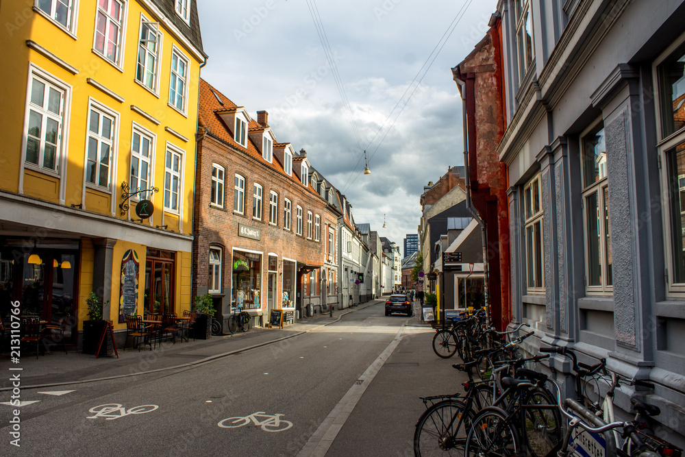 Small city street in Denmark