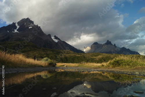 Obraz na płótnie Chile, Patagonia, Torres Del Paine Park w salonie