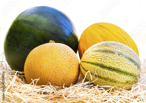 group of assorted melons