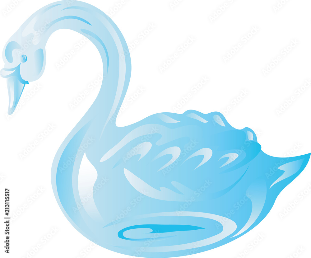 Naklejka premium Wedding Ice Swan