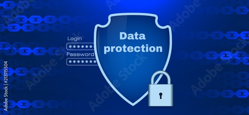 Data protection theme with chain elements