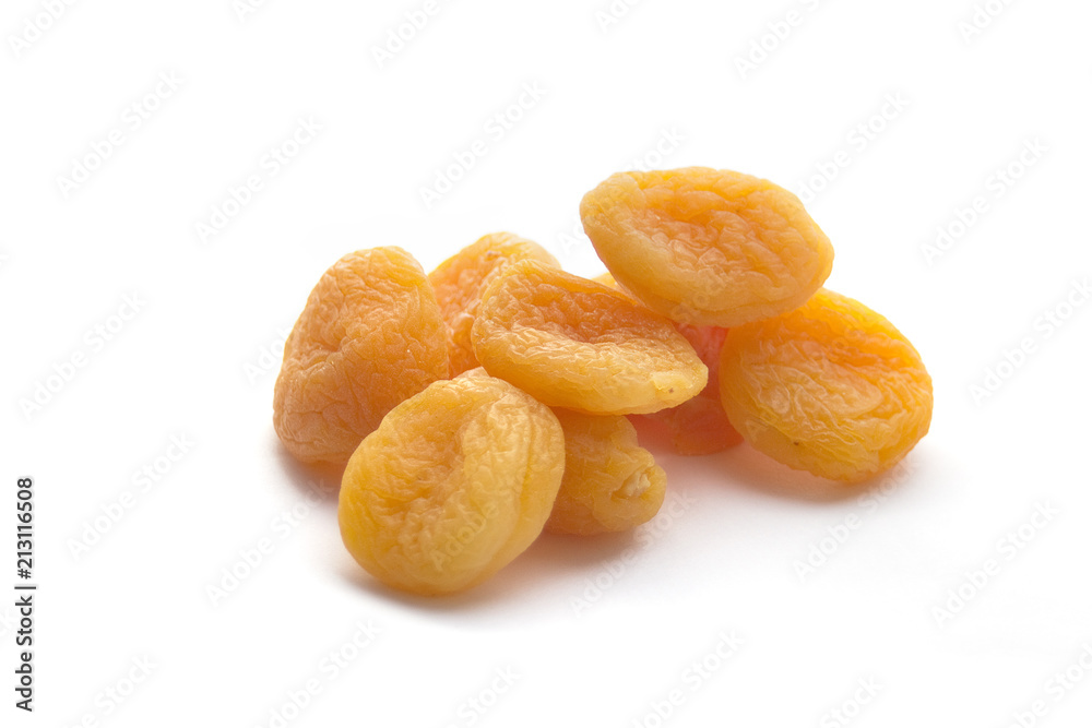 Dried Apricot on white Dried Apricot on white