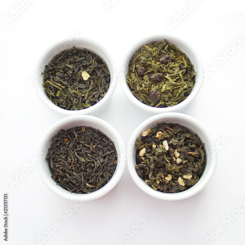 Tea collection isolated on white
