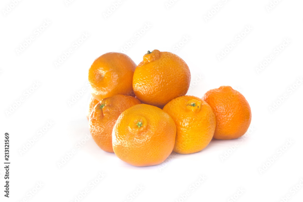 Mandarine fruits isolates on white Mandarine fruits isolates on white