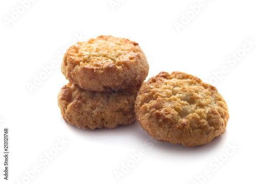 shortbread cookies isolated on white