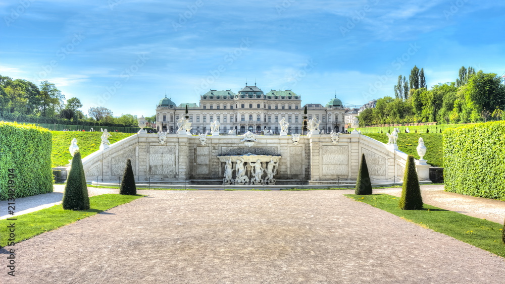 Upper Belvedere palace, Vienna, Austria - obrazy, fototapety, plakaty 