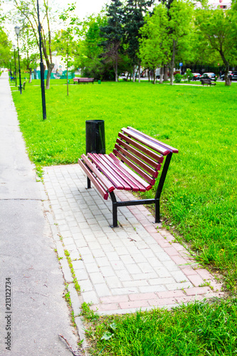 Green park bench
