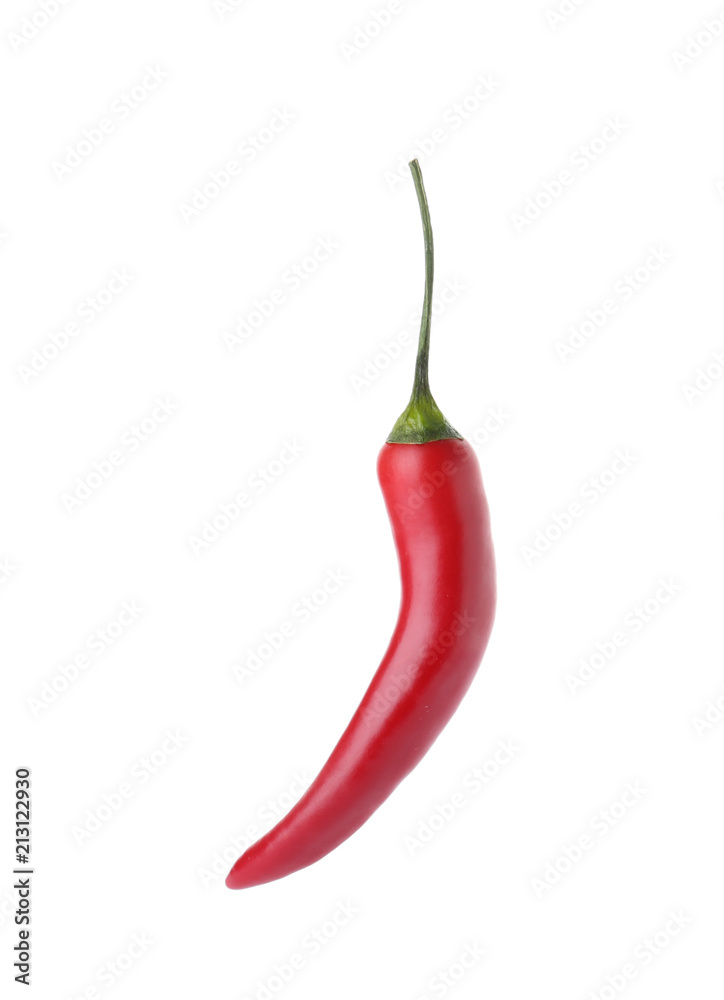 Ripe hot chili pepper on white background Ripe hot chili pepper on white background