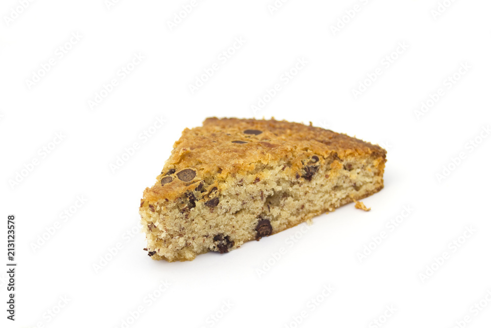 almond and chocolate cake isolated on white almond and chocolate cake isolated on white