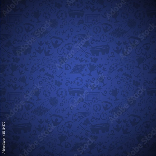 Football, Soccer seamless pattern vector with shadow