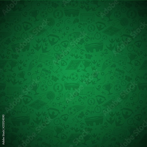 Football, Soccer seamless pattern vector