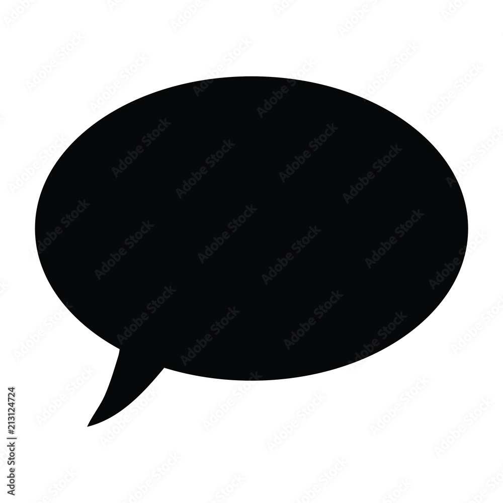 A black and white speech bubble A black and white speech bubble