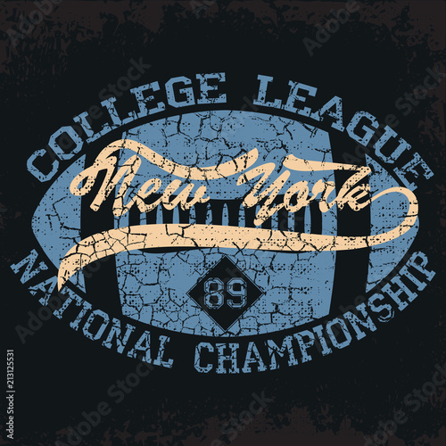 New York Sport wear typography emblem, american football,vintage, college, sports graphics for t-shirt