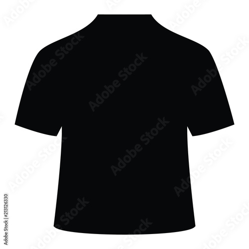 A black and white silhouette of a tshirt