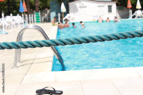 Piscina en un calor intenso