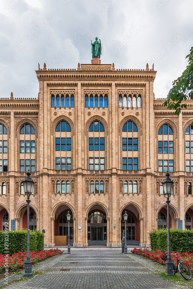 Fototapeta premium Munich, Germany June 09, 2018: The Museum Five Continents (German: Museum Fünf Kontinente) in Munich, Germany is a museum for Non-European artworks and objects of cultural value.