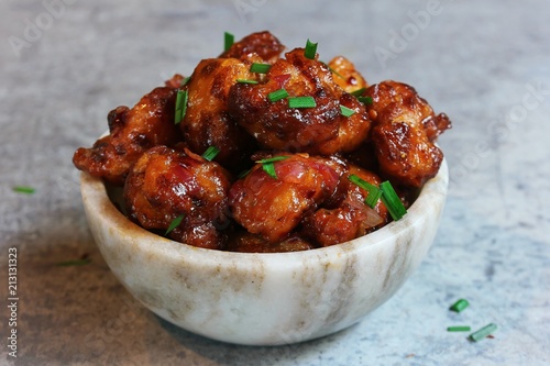 Tablou pe pânză Gobi Manchurian / Indo Chinese fried Cauliflower florets