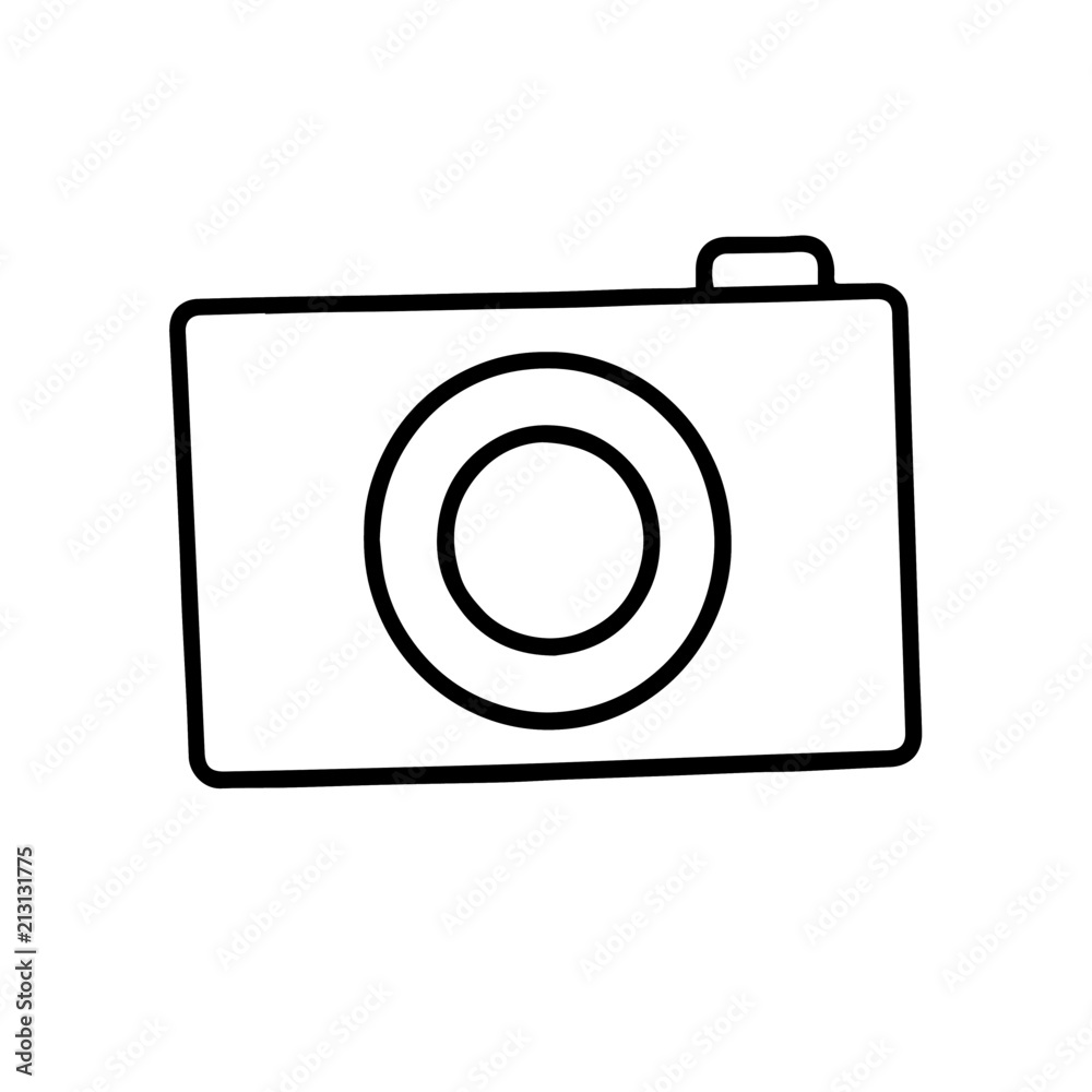 Camera cartoon illustration isolated on white background for children