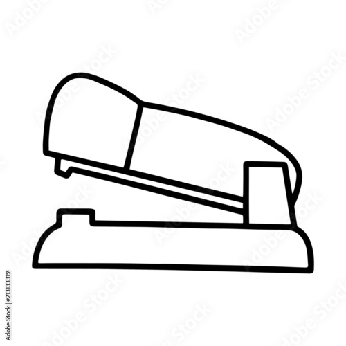 Stapler cartoon illustration isolated on white background for children color book