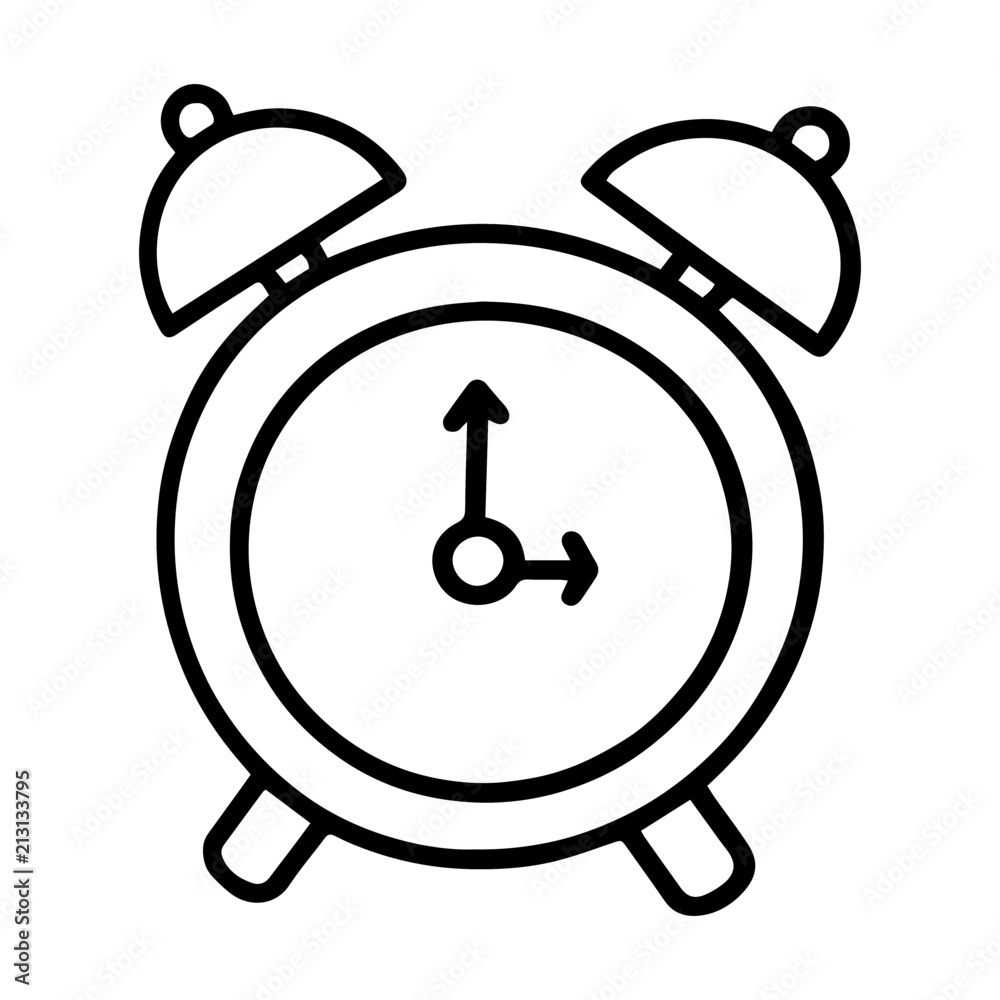 Cute clock cartoon illustration isolated on white background for children color book Cute clock cartoon illustration isolated on white background for children color book