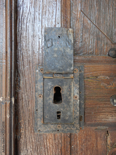 Old lock of a door of a church