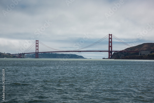 Golden Gate bridge view from the water