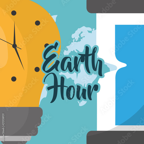 earth hour cartoon