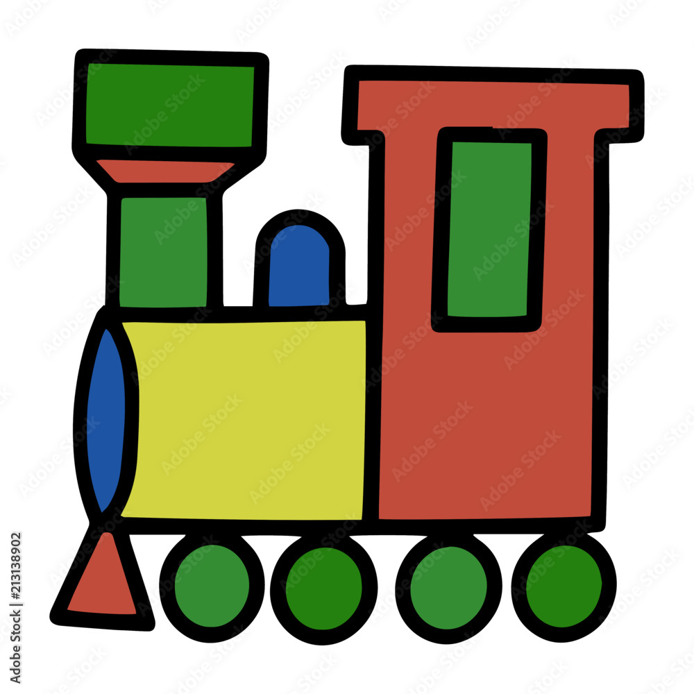 Cute train cartoon illustration isolated on white background for children color book Cute train cartoon illustration isolated on white background for children color book