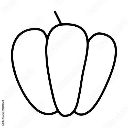 Pumpkin cartoon illustration isolated on white background for children color book