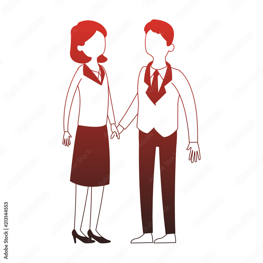 Cute and elegant couple vector illustration graphic design Cute and elegant couple vector illustration graphic design
