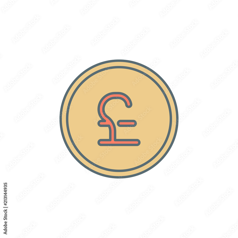 coin pound dusk style line icon. Element of banking icon for mobile concept and web apps. Dusk style coin pound icon can be used for web and mobile coin pound dusk style line icon. Element of banking icon for mobile concept and web apps. Dusk style coin pound icon can be used for web and mobile