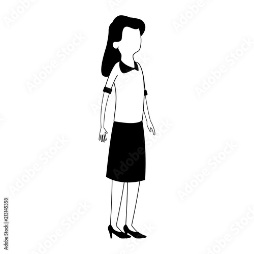 Executive business woman cartoon vector illustration graphic design